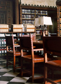 View of the McMahon Law Library's main reading room